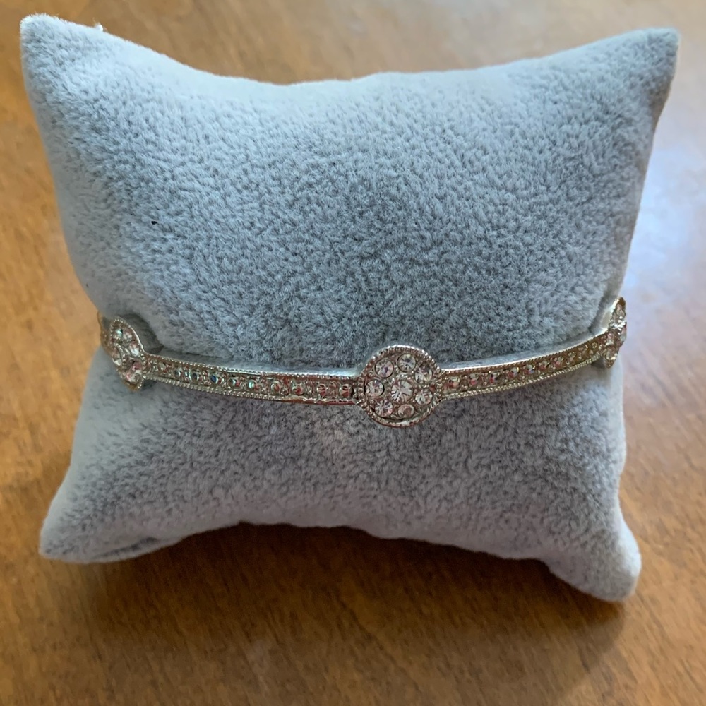 Silver Rhinestone Bangle - Picture 3 of 3